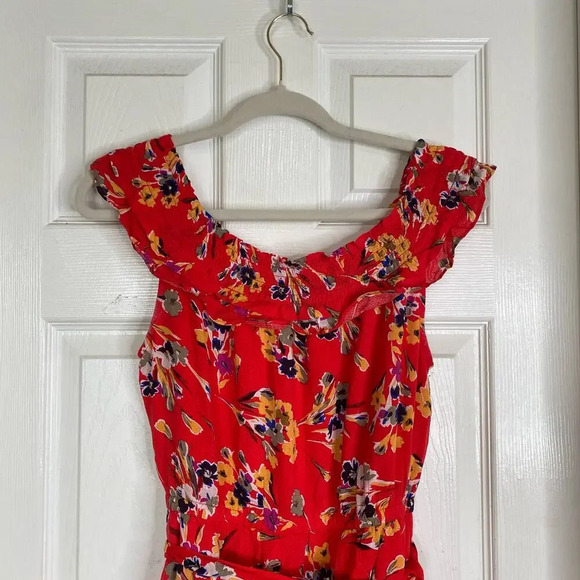 ANTHROPOLOGIE 47 of 52 Conversations Colloquial Off-The-Shoulder Dress Size 6 - Picture 6 of 11